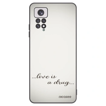 Picasee silikonowe czarne etui na Xiaomi Redmi Note 11 - Love is a drug