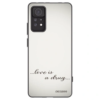 Picasee silikonowe czarne etui na Xiaomi Redmi Note 11 Pro - Love is a drug