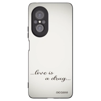 Picasee silikonowe czarne etui na Huawei Nova 9 SE - Love is a drug