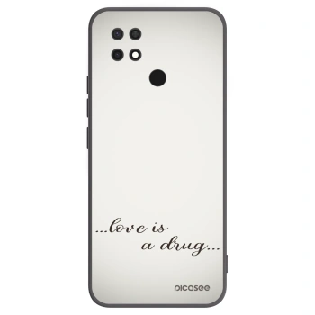 Picasee silikonowe czarne etui na Xiaomi Redmi 10C - Love is a drug