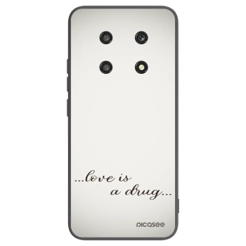 Picasee silikonowe czarne etui na Honor Magic4 Lite 5G - Love is a drug