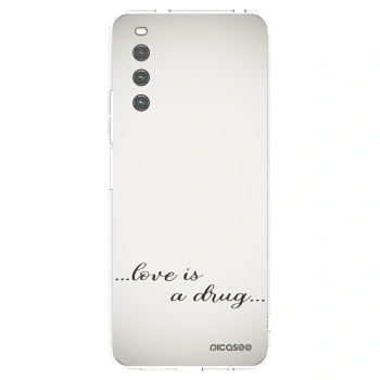 Picasee silikonowe przeźroczyste etui na Sony Xperia 10 IV 5G - Love is a drug
