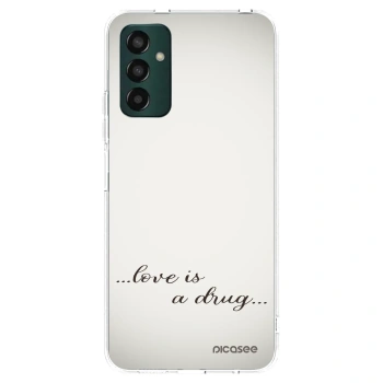 Picasee silikonowe przeźroczyste etui na Samsung Galaxy M13 M135F - Love is a drug