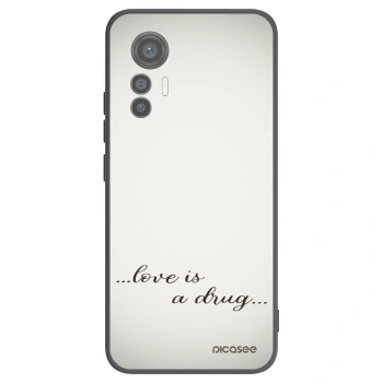 Picasee silikonowe czarne etui na Xiaomi 12 Lite - Love is a drug