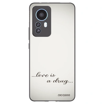 Picasee silikonowe czarne etui na Xiaomi 12T Pro - Love is a drug