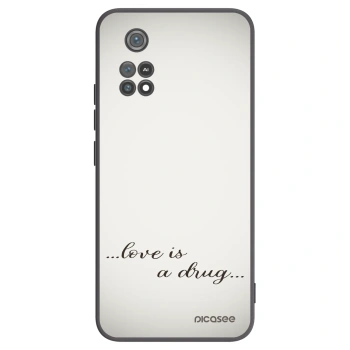 Picasee silikonowe czarne etui na Xiaomi Poco M4 Pro - Love is a drug