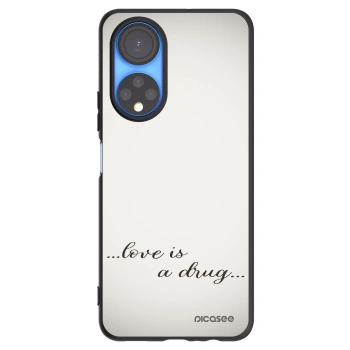 Picasee silikonowe czarne etui na Honor X7 - Love is a drug