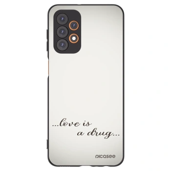 Picasee silikonowe czarne etui na Samsung Galaxy A23 A236B 5G - Love is a drug