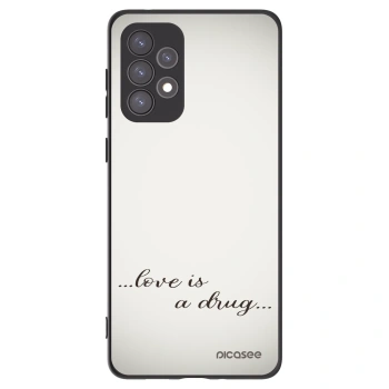 Picasee silikonowe czarne etui na Samsung Galaxy A73 5G - Love is a drug