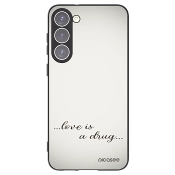 Picasee silikonowe czarne etui na Samsung Galaxy S23+ 5G - Love is a drug