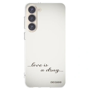 Picasee silikonowe przeźroczyste etui na Samsung Galaxy S23+ 5G - Love is a drug