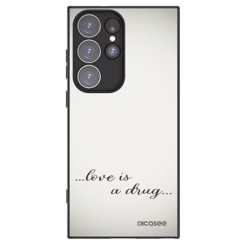 Picasee silikonowe czarne etui na Samsung Galaxy S23 Ultra 5G - Love is a drug