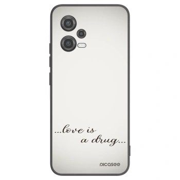 Picasee silikonowe czarne etui na Xiaomi Poco X5 - Love is a drug