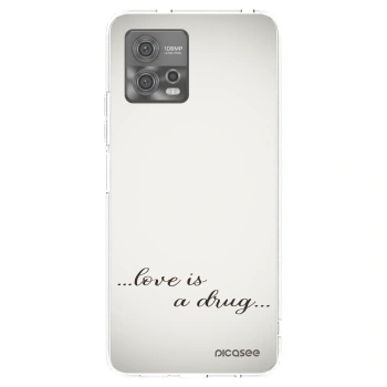 Picasee silikonowe przeźroczyste etui na Motorola Moto G72 - Love is a drug