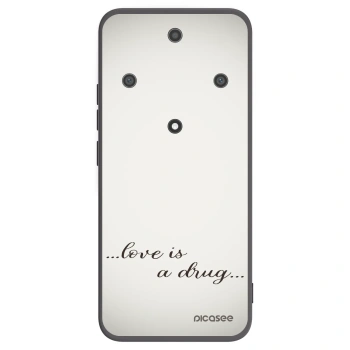 Picasee silikonowe czarne etui na Honor Magic5 Lite 5G - Love is a drug