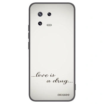 Picasee silikonowe czarne etui na Xiaomi 13 Pro - Love is a drug