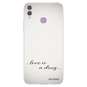 Picasee silikonowe przeźroczyste etui na Honor 8X - Love is a drug