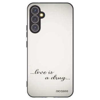 Picasee silikonowe czarne etui na Samsung Galaxy A34 5G A346B - Love is a drug