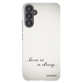 Picasee silikonowe przeźroczyste etui na Samsung Galaxy A34 5G A346B - Love is a drug