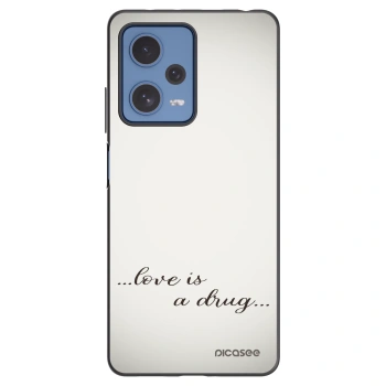 Picasee silikonowe czarne etui na Xiaomi Redmi Note 12 Pro 5G - Love is a drug
