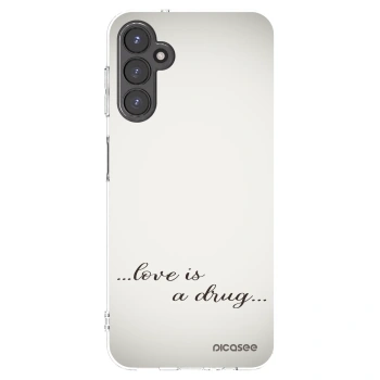 Picasee silikonowe przeźroczyste etui na Samsung Galaxy A14 4G A145R - Love is a drug