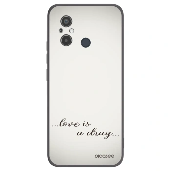 Picasee silikonowe czarne etui na Xiaomi Redmi 12C - Love is a drug