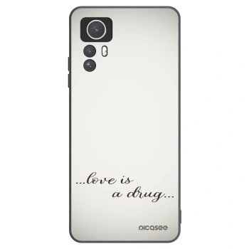 Picasee silikonowe czarne etui na Xiaomi Redmi Note 12S - Love is a drug