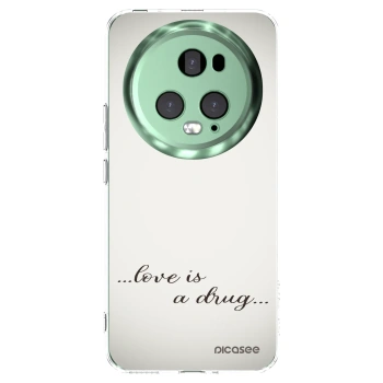 Picasee silikonowe przeźroczyste etui na Honor Magic5 Pro - Love is a drug