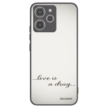 Picasee silikonowe czarne etui na Xiaomi Redmi 12 4G - Love is a drug