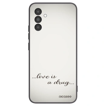 Picasee silikonowe czarne etui na Samsung Galaxy A04s A047F - Love is a drug