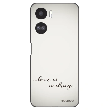 Picasee silikonowe czarne etui na Honor 90 Lite 5G - Love is a drug