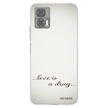 Picasee silikonowe przeźroczyste etui na Motorola Edge 30 Neo - Love is a drug