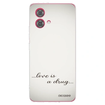 Picasee silikonowe przeźroczyste etui na Motorola Moto G84 5G - Love is a drug