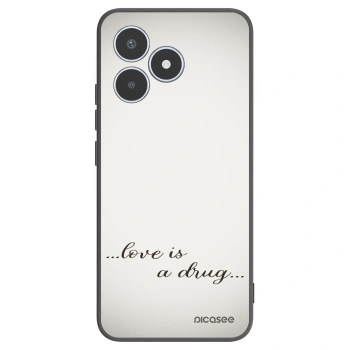 Picasee silikonowe czarne etui na Realme C53 - Love is a drug