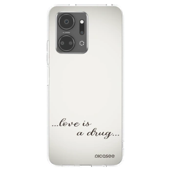 Picasee silikonowe przeźroczyste etui na Honor X7a - Love is a drug