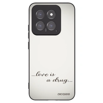 Picasee silikonowe czarne etui na Xiaomi 14 - Love is a drug