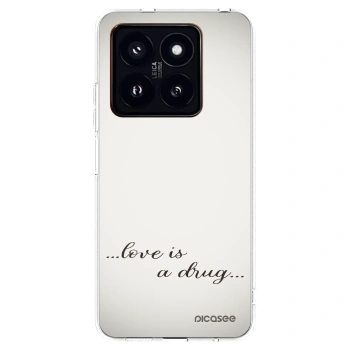 Picasee silikonowe przeźroczyste etui na Xiaomi 14 Pro - Love is a drug
