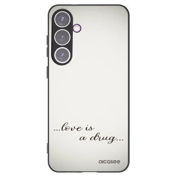 Picasee silikonowe czarne etui na Samsung Galaxy S24+ S926B 5G - Love is a drug