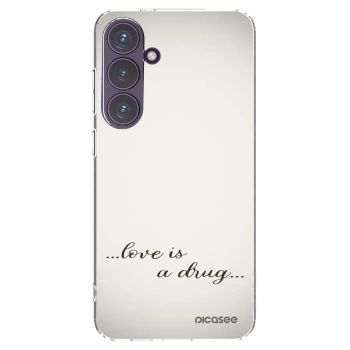 Picasee silikonowe przeźroczyste etui na Samsung Galaxy S24+ S926B 5G - Love is a drug