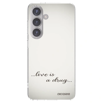 Picasee silikonowe przeźroczyste etui na Samsung Galaxy S24 S921B 5G - Love is a drug