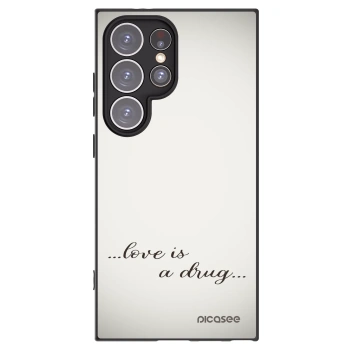 Picasee silikonowe czarne etui na Samsung Galaxy S24 Ultra S928B 5G - Love is a drug