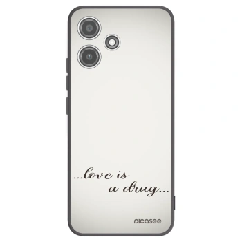 Picasee silikonowe czarne etui na Xiaomi Redmi 12 5G - Love is a drug
