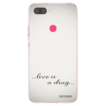 Picasee silikonowe przeźroczyste etui na Xiaomi Mi 8 Lite - Love is a drug
