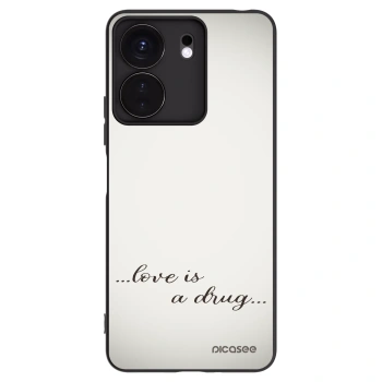Picasee silikonowe czarne etui na Xiaomi Redmi 13C 4G - Love is a drug