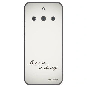 Picasee silikonowe czarne etui na Realme 11 Pro+ - Love is a drug