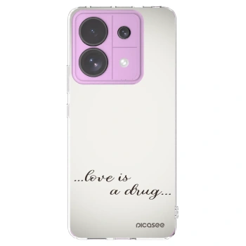 Picasee silikonowe przeźroczyste etui na Xiaomi Redmi Note 13 Pro 5G - Love is a drug
