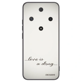 Picasee silikonowe czarne etui na Honor Magic6 Lite 5G - Love is a drug