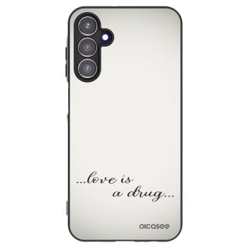 Picasee silikonowe czarne etui na Samsung Galaxy A15 A155F 4G - Love is a drug