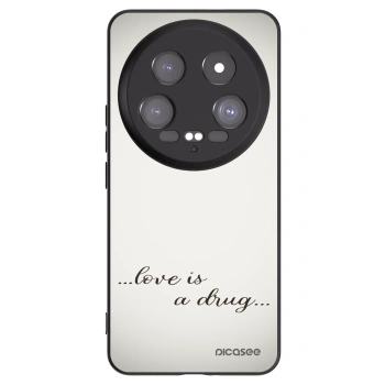 Picasee silikonowe czarne etui na Xiaomi 14 Ultra - Love is a drug