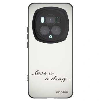 Picasee silikonowe czarne etui na Honor Magic6 Pro - Love is a drug